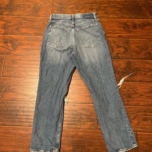 Abercrombie & Fitch 90s Straight Ultra High Rise Classic Blue Denim Jeans XS - Picture 3 of 9